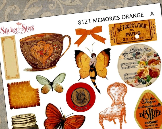 Orange Themed Ephemera Mini Kit | 8121