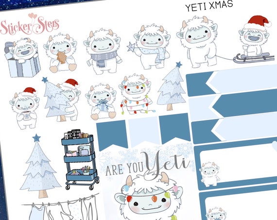 Are you Yeti for Christmas Planner Mini Sticker Set | A1001 Planner Stickers