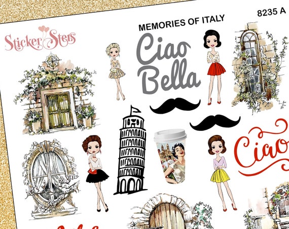 Memories of Italy Planner Stickers Stickers Mini Kit | 8235