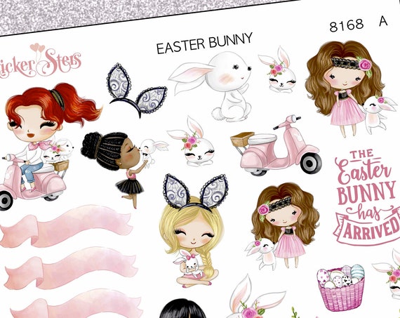 Easter Bunny Planner Stickers Stickers Mini Kit | 8168