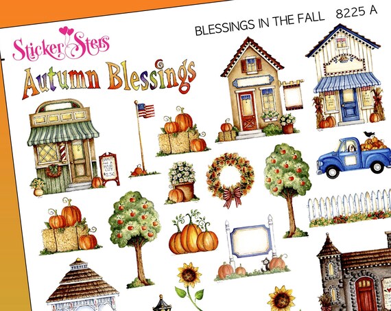 Blessings in the Fall Season Planner Stickers Stickers Mini Kit | 8225