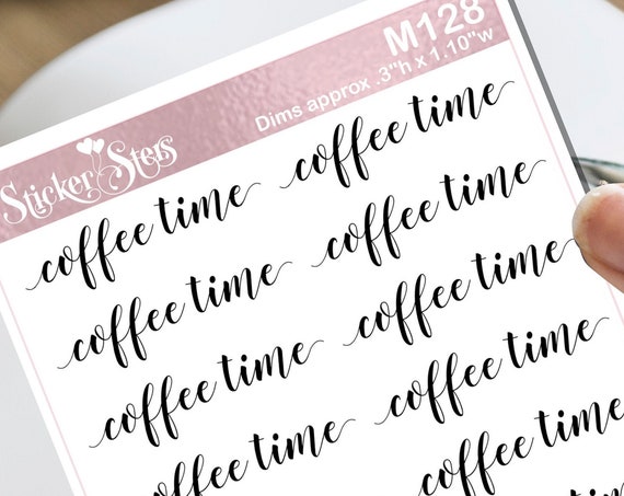 Coffee Typography Small Sheet Planner Stickers Set Cute and Functional made for all Planners