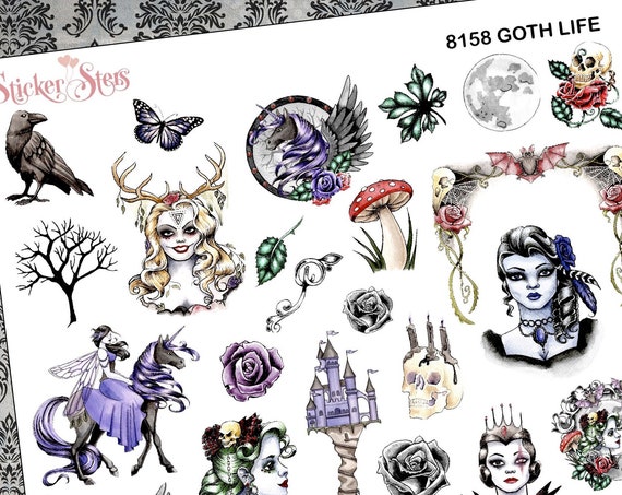 Goth Life Planner Stickers Stickers Mini Kit | 8158
