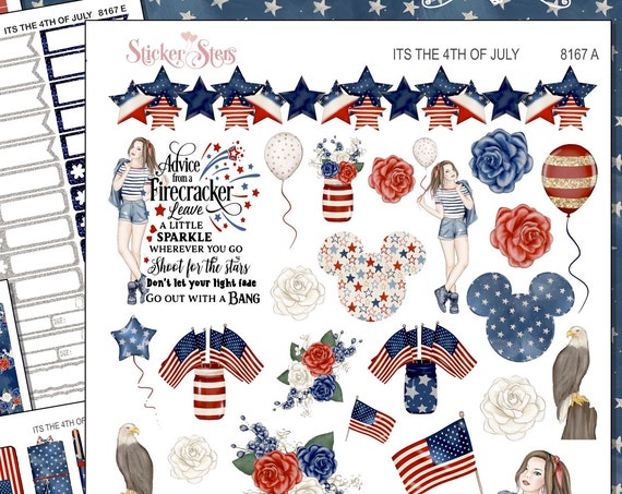It's the 4th of July Independence Day Planner Stickers Stickers Mini Kit | 8167