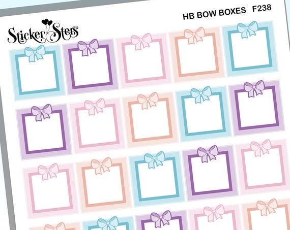 Weeks Boxes | F238 Planner Stickers
