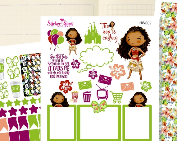Island Girl Slim Planner Stickers Mini Kit | HW009