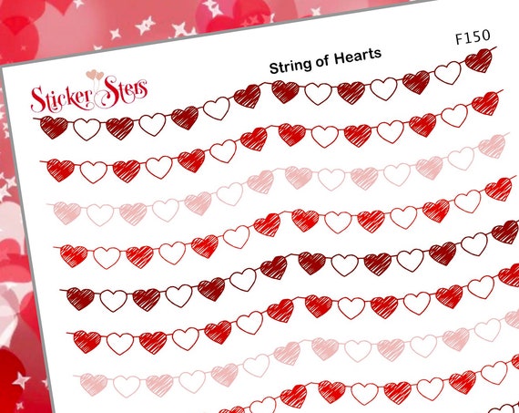 String of Hearts | F150 Planner Stickers