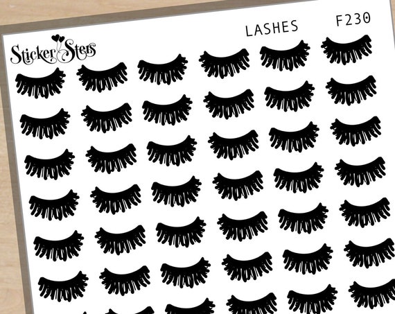 Lashes Months Book Foil Option Available | F230 Planner Stickers