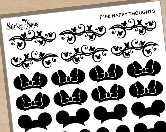 Happy Thoughts Foil Option Available | F198 Planner Stickers
