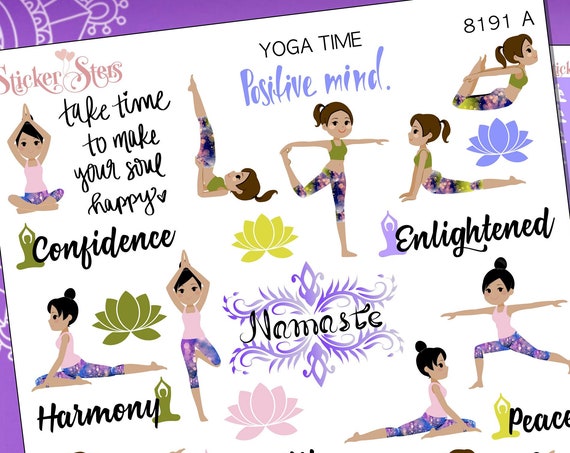 Yoga Namaste Peace Ashtanga Planner Stickers Stickers Mini Kit | 8191