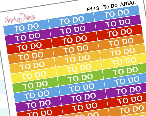 To Dos 3 Different Font Options | F113 Planner Stickers