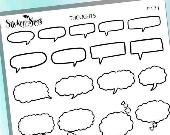 Thoughts with Foil Options Available | F171 Planner Stickers