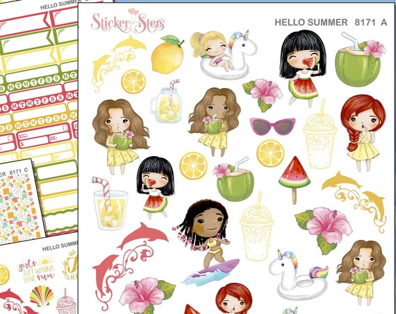 Hello Summer Planner Kit & A La Carte Pages | 8171