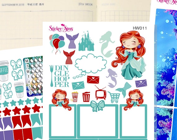 Mermaid Slim Planner Stickers Mini Kit | HW011