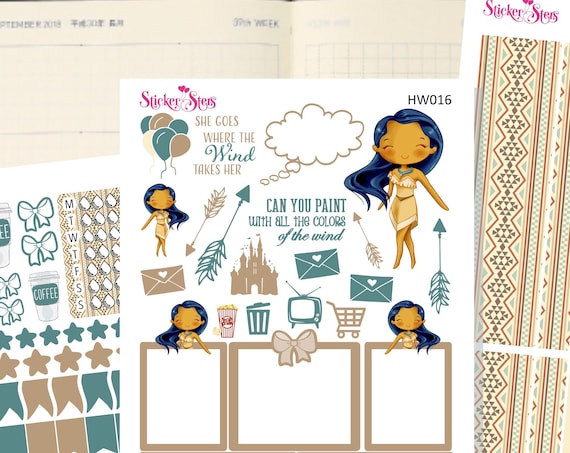 Pocahontas Slim Planner Stickers Mini Kit | HW016