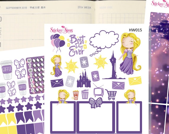 Rapunzel Slim Planner Stickers Mini Kit | HW015