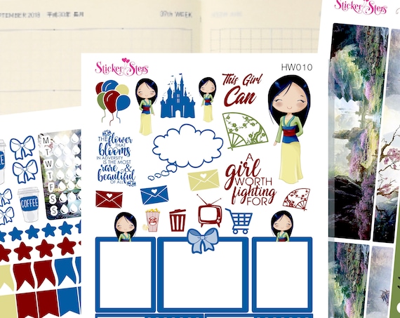 Mulan Slim Planner Stickers Mini Kit | HW010