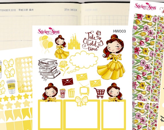 Belle Slim Planner Stickers Mini Kit | HW004