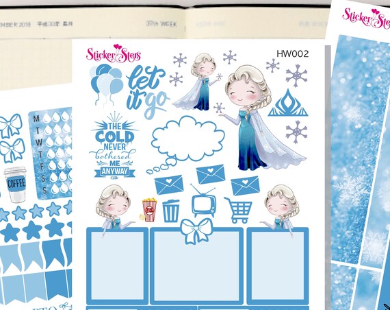 Elsa Slim Planner Stickers Mini Kit | HW002