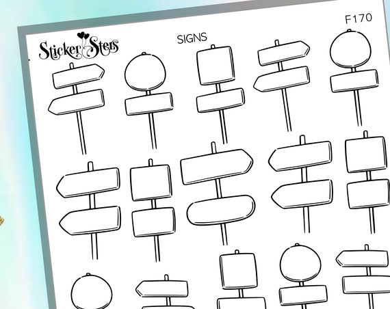 Signs Foil Options Available | F170 Planner Stickers