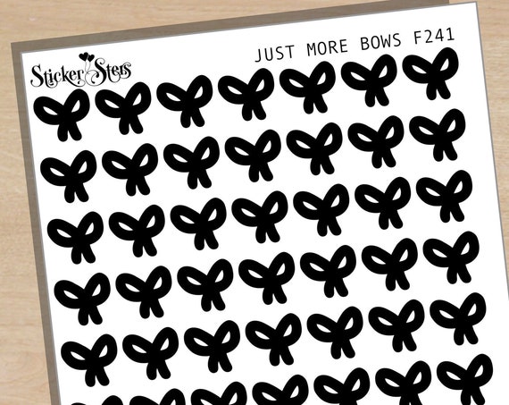 Just More Bows Foil Option Available | F241 Planner Stickers