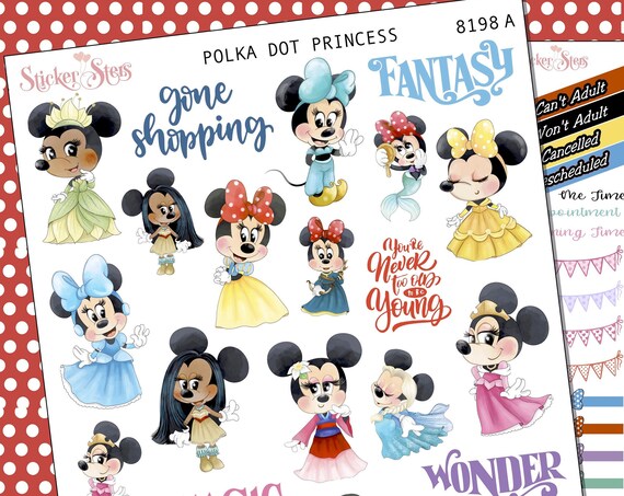 Polka Dot Princess Planner Stickers Stickers Mini Kit | 8198