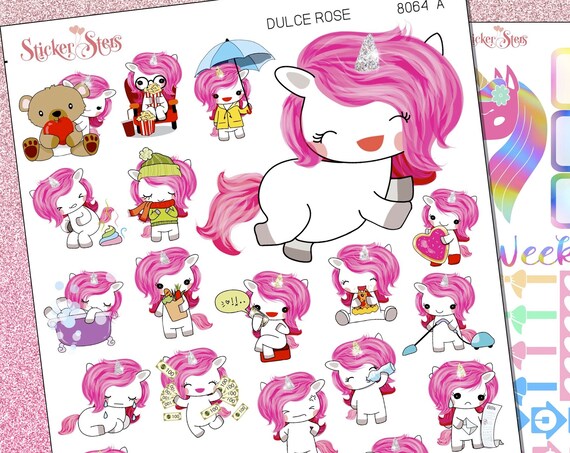 Dulce the Unicorn Planner Stickers Stickers Mini Kit | 8064