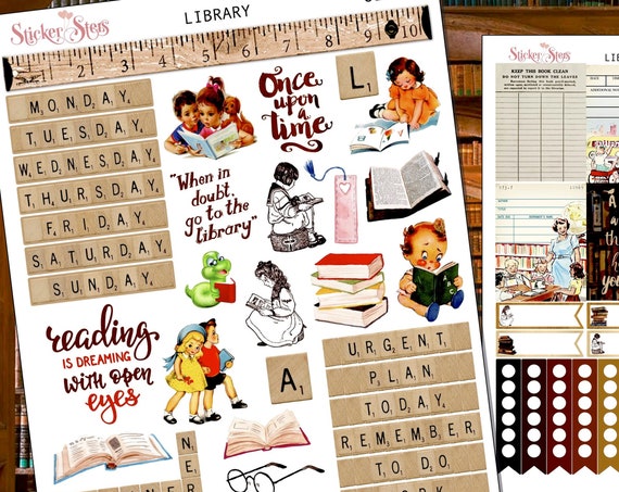 Library Planner Stickers Stickers Mini Kit | 8125