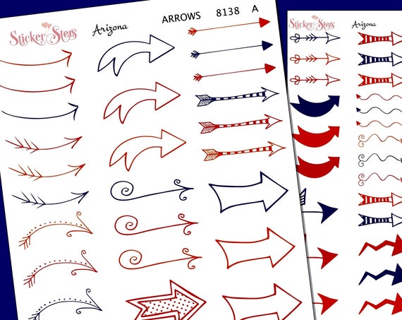 Arrows for Planner Stickers Bullet Journals Mini Kit | 8138