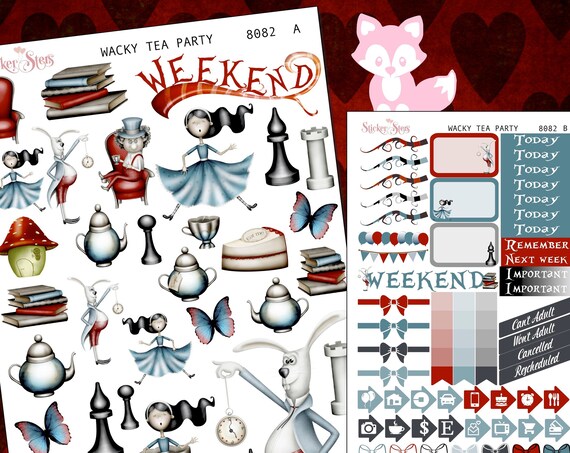 Wacky Tea Party Planner Stickers Stickers Mini Kit | 8082