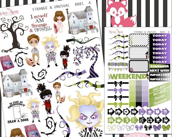 Strange and Unusual Planner Stickers Stickers Mini Kit | 8081