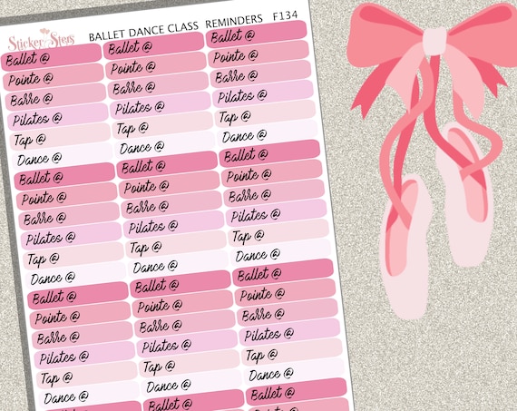 Ballet Dance Class | F134 Planner Stickers