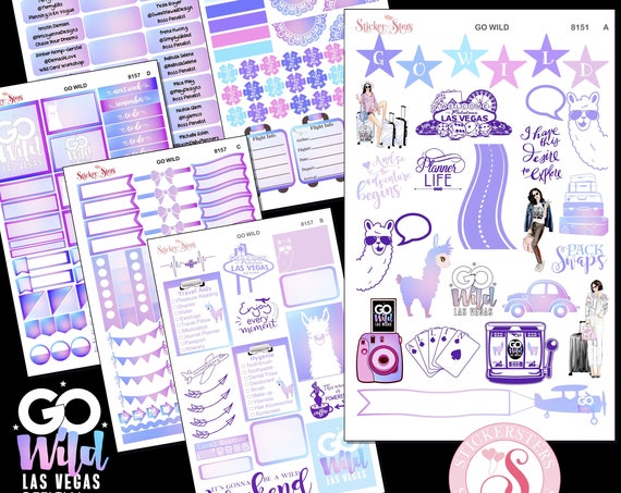 The Ultimate GO Wild 2019 Las Vegas Planner Sticker Kit | 8151 Caucasian