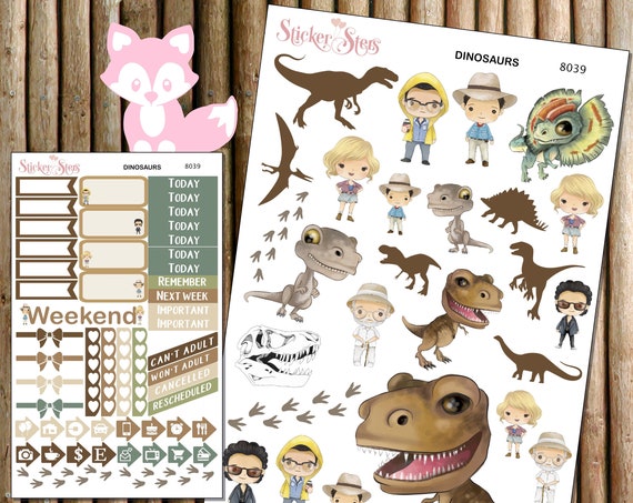 Dinosaurs Planner Stickers Mini Kit | 8039