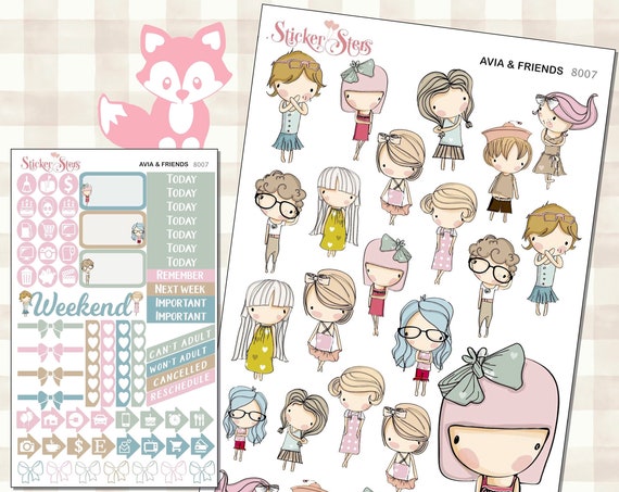 Avia & Friends Planner Stickers Mini Kit | 8007