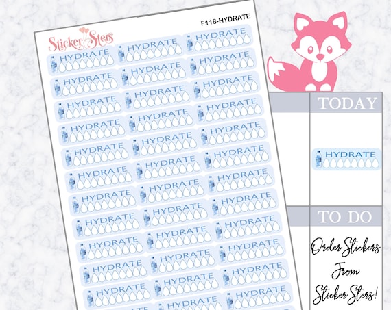 Hydrate | F118 Planner Stickers