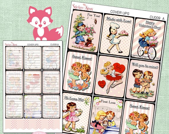 Valentine Planner Cover Ups Stickers Kit CU009