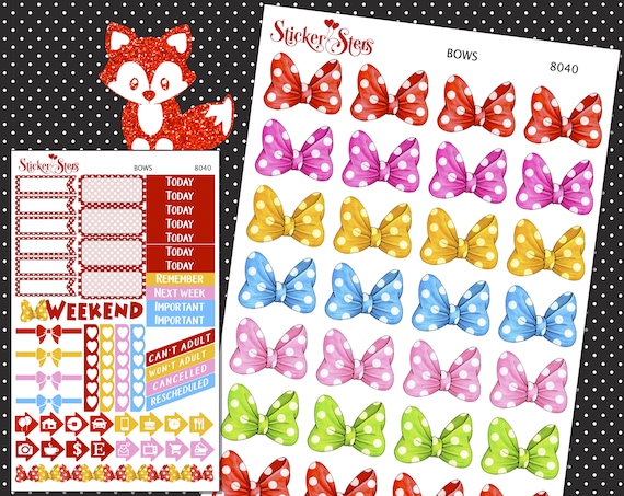Bows Planner Stickers Mini Kit | 8040