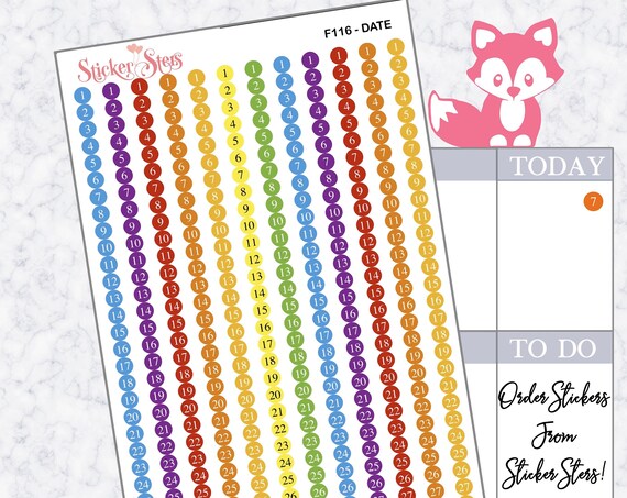 Date Dots | F116 Planner Stickers