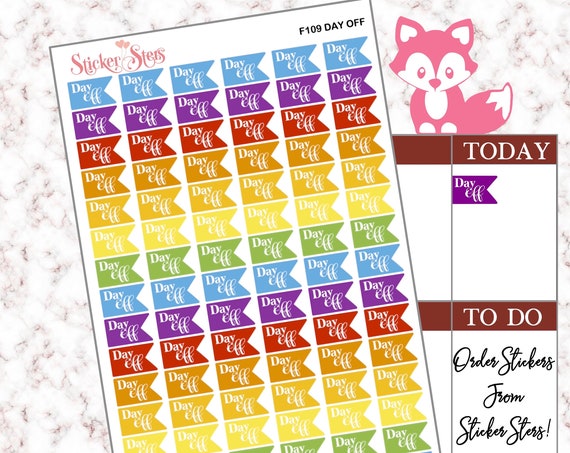 Day Off | F109 Planner Stickers