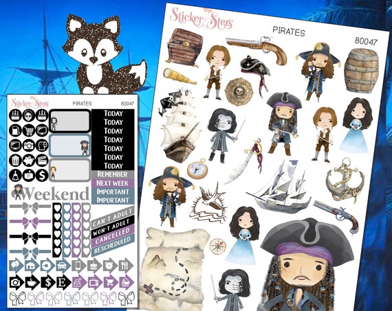 Pirates Planner Stickers Mini Kit | 8047