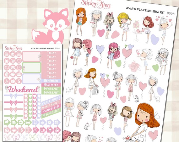 Avia's Playtime Planner Stickers Mini Kit | 8008
