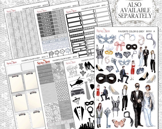 Favorite Color is Grey Planner Kit & A La Carte Pages | 8050