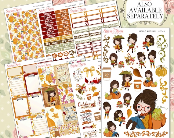 Hello Autumn Planner Kit & A La Carte Pages | 8004