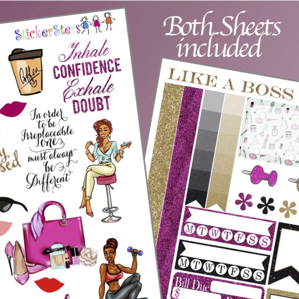 Like a Boss! Planner Layout Stickers