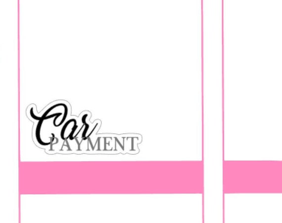 Car Payment Small Sheet Planner Stickers Set Cute and Functional made for all Planners