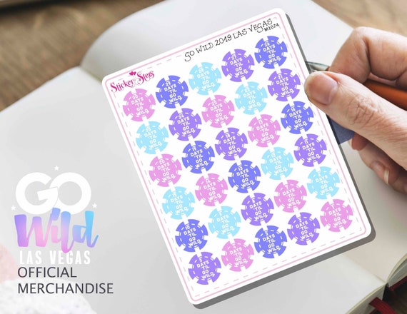 GO WILD Las Vegas 2019 30 day Countdown Small Sheet Planner Stickers Set Cute and Functional made for all Planners | M1074