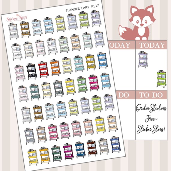 Planner Cart F137 Planner Stickers