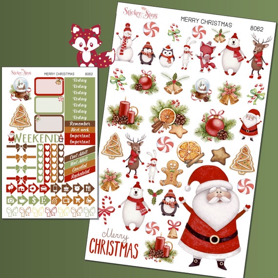 Merry Christmas Planner Stickers Mini Kit | 8062