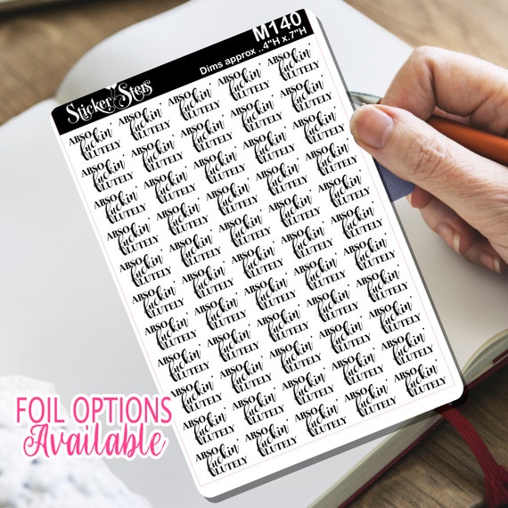 Potty Mouth Sticker Foil Option Available | M140
